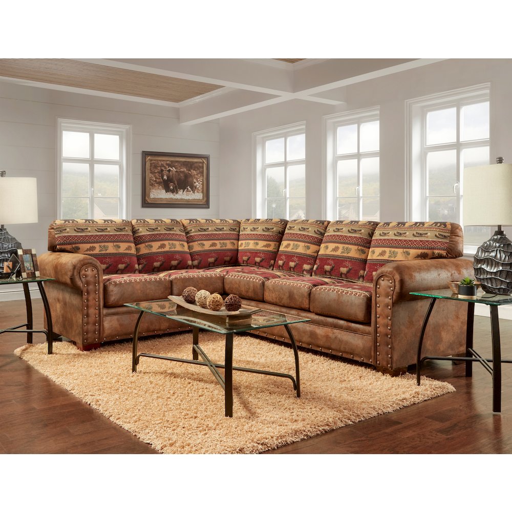 Sierra Lodge Two Piece Sectional Sofa. The main picture.