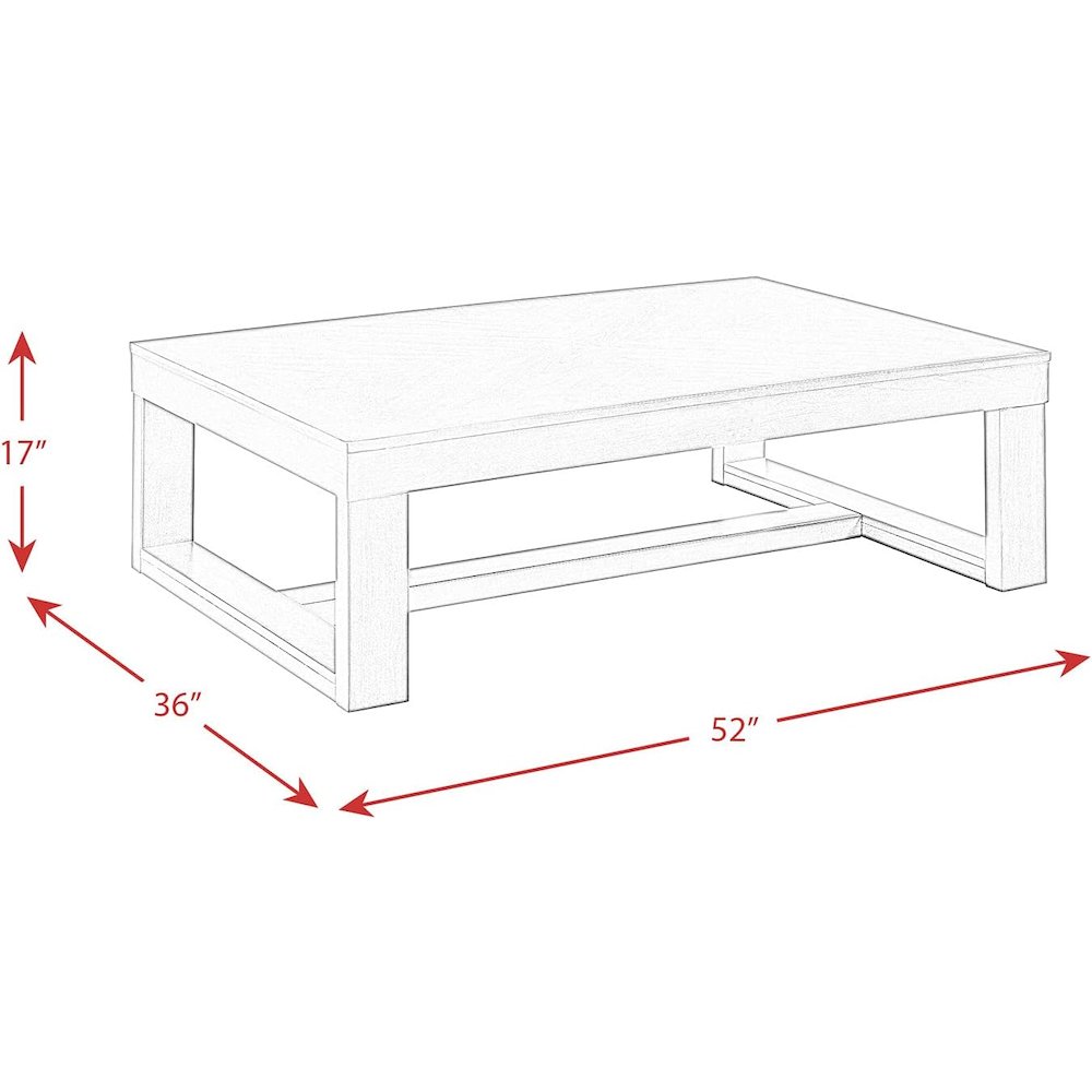 Drew Rectangle Coffee Table. Picture 2