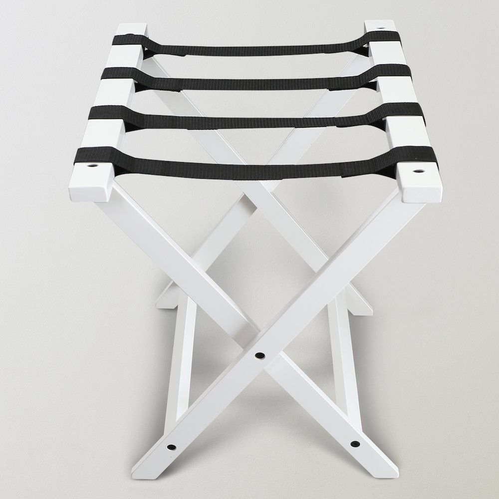 Heavy Duty 30" Extra Wide Luggage Rack - White. Picture 9