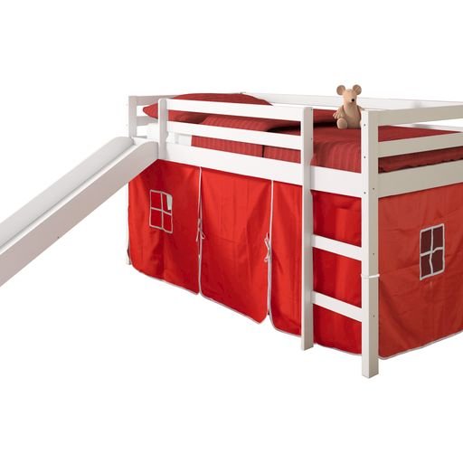 TENT BED WHITE W/RED TENT KIT. The main picture.