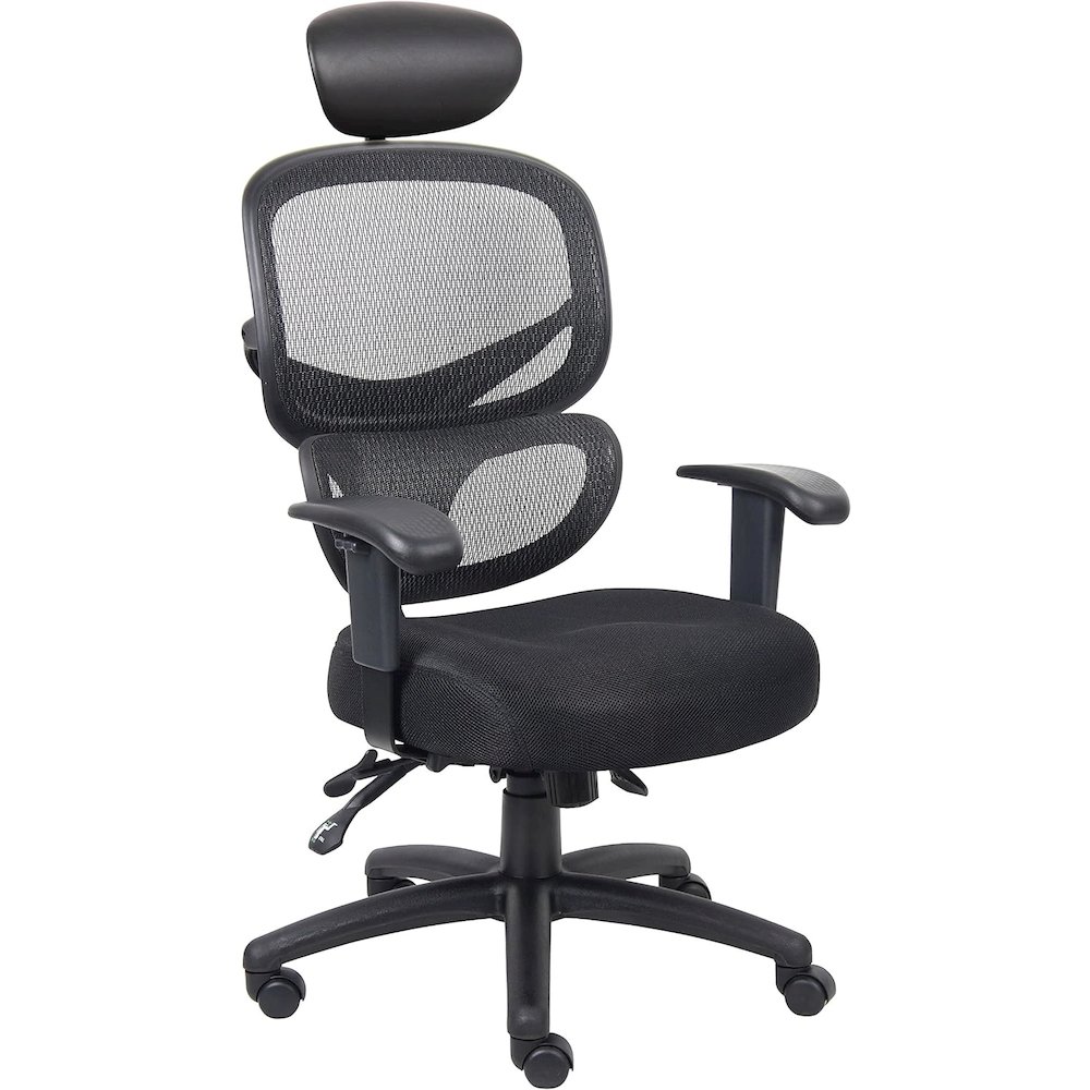 Boss Multi-Function Mesh Task Chair w/Headrest. Picture 1