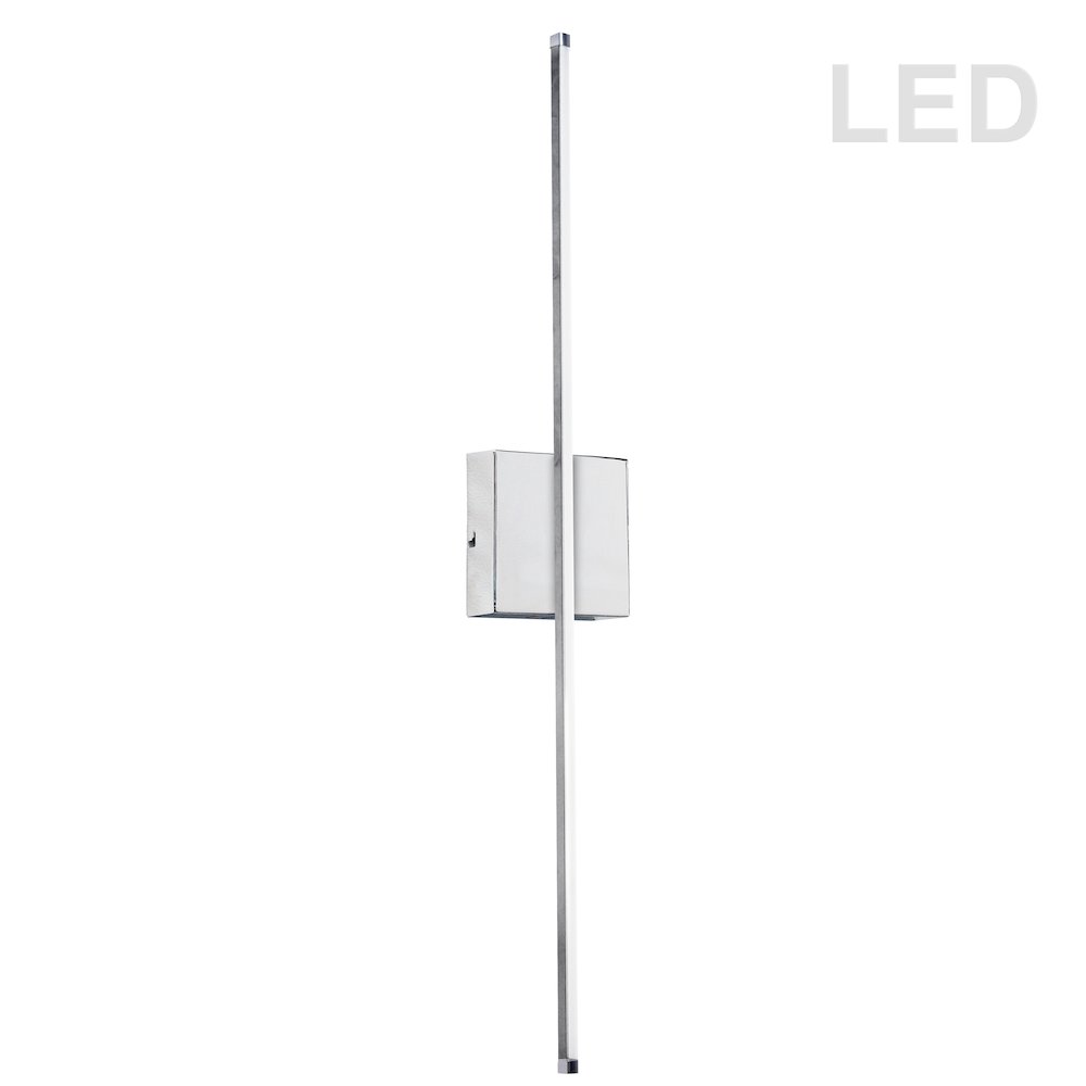 19W Wall Sconce, Polished Chrome with White Acrylic Diffuser. Picture 1