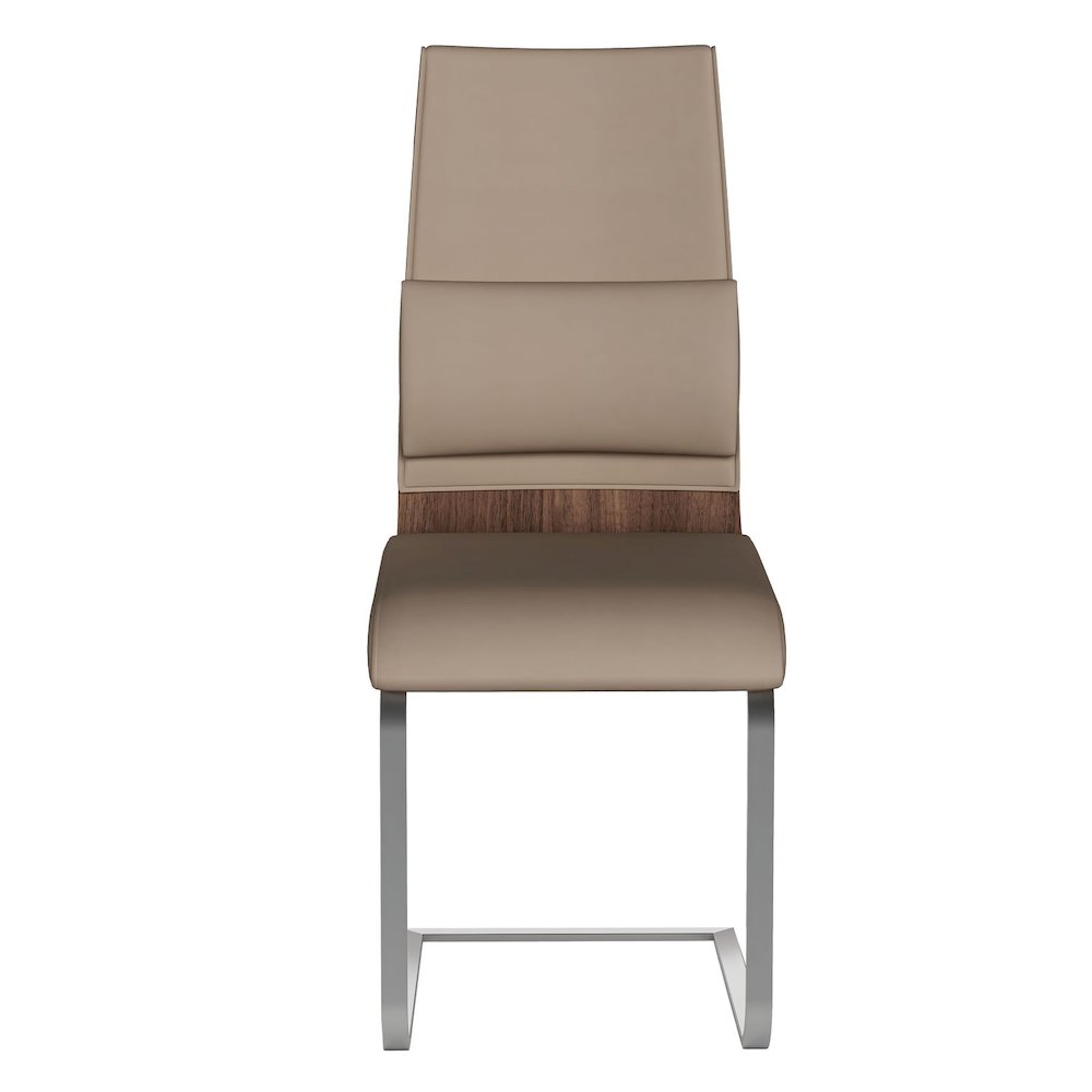 Cantilever Side Chair W/ Back Cushion - Set Of 2, Taupe. The main picture.
