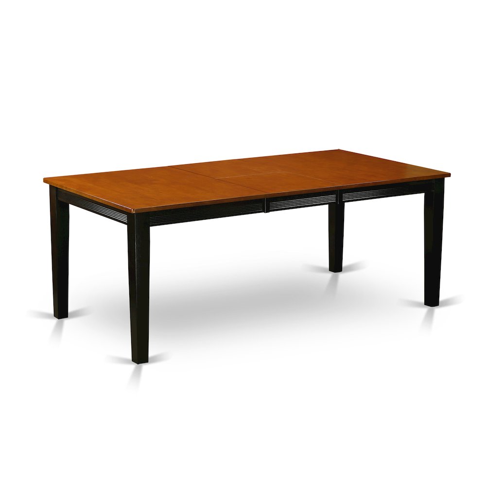 Quincy  Rectangular  Dining  Table  40"x78"  in  Black  &  Cherry  Finish. Picture 1