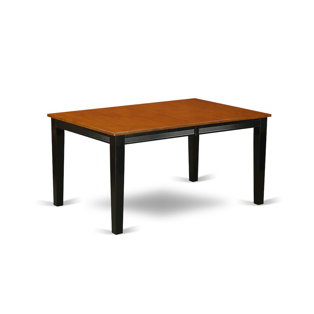 Quincy  Rectangular  Dining  Table  40"x78"  in  Black  &  Cherry  Finish. Picture 3