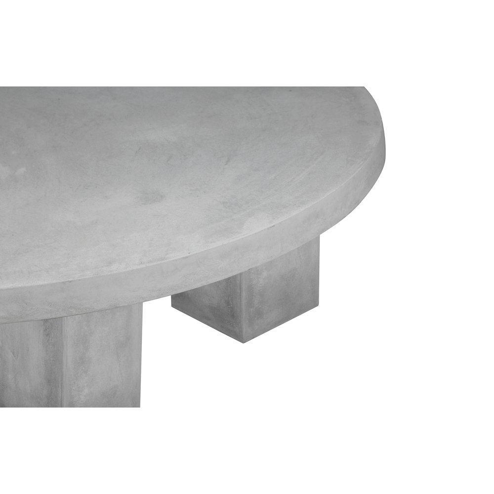 Ella Round Coffee Table Small In Black Concrete. Picture 3