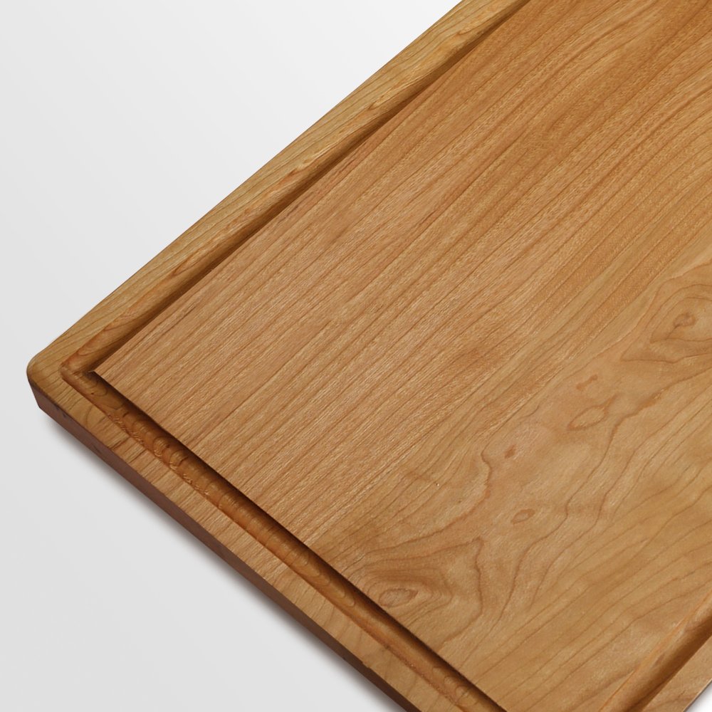 Delice Cherry Rectangle Cutting Board with Juice Drip Groove. Picture 4
