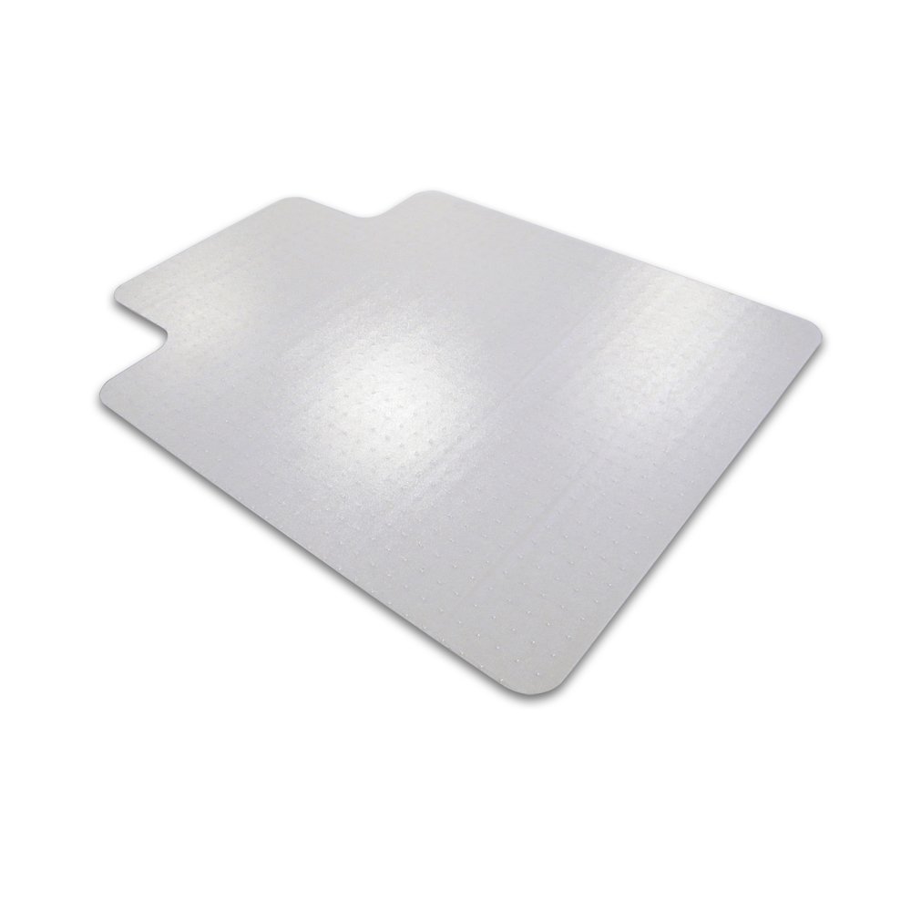 Cleartex Advantagemat, PVC Clear Chair Mat, for standard pile carpets (3/8" or less), Rectangular with Lip, Size 48" x 60". Picture 1