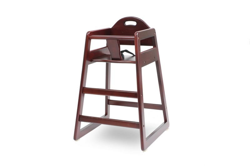 Solid Wood High Chair, Cherry. Picture 4