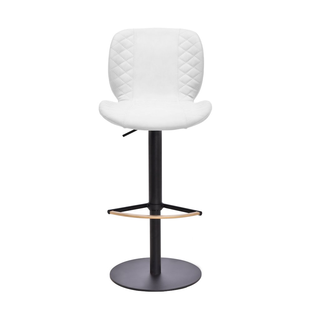 Sean Hydraulic Barstool White. Picture 1