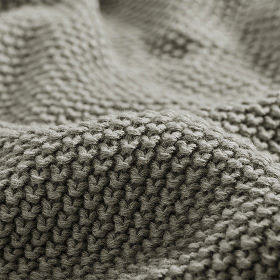 100% Acrylic Bree Knit Blanket - Twin - Charcoal. Picture 2