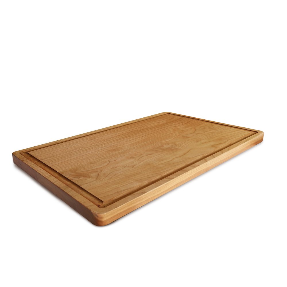 Delice Cherry Rectangle Cutting Board with Juice Drip Groove. Picture 3