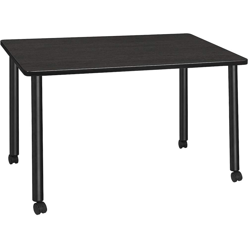 48" x 24" Kee Mobile Training Table- Ash Grey/ Black. Picture 1
