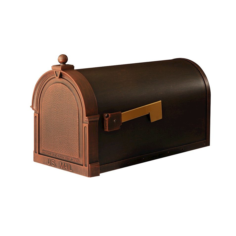 Berkshire Curbside Mailbox Decorative Aluminum Vintage Mailbox - Copper. Picture 1