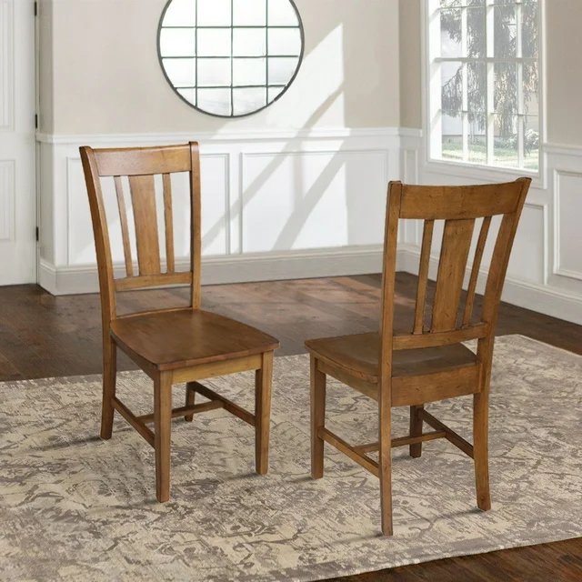 Set of Two San Remo Splatback Chairs, Pecan. Picture 6