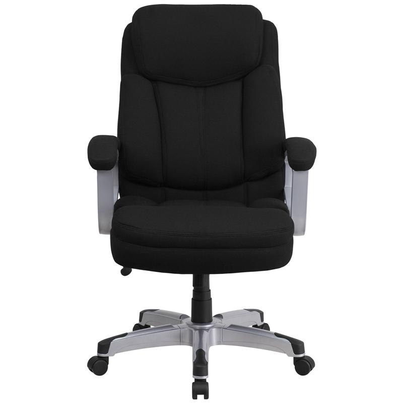HERCULES Series Big & Tall 500 lb. Rated Black Fabric Executive Swivel Ergonomic Office Chair with Arms. Picture 4