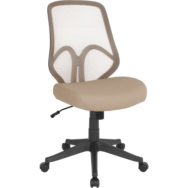 Salerno Series High Back Light Brown Mesh Office Chair. The main picture.