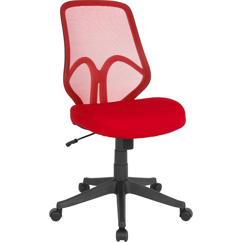 Salerno Series High Back Red Mesh Office Chair. Picture 1