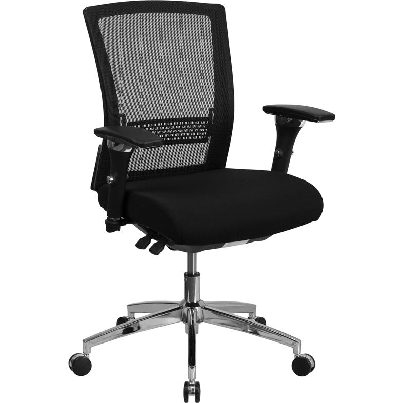 HERCULES Series 24/7 Intensive Use 300 lb. Rated Black, Mesh Multifunction Ergonomic Office Chair with Seat Slider. The main picture.