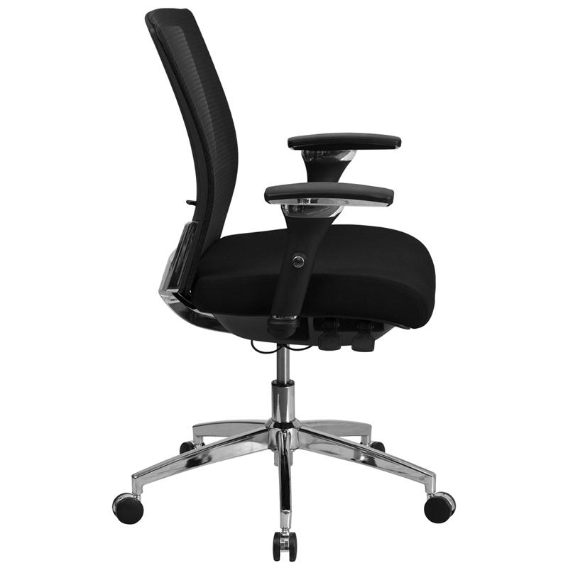 HERCULES Series 24/7 Intensive Use 300 lb. Rated Black, Mesh Multifunction Ergonomic Office Chair with Seat Slider. Picture 2
