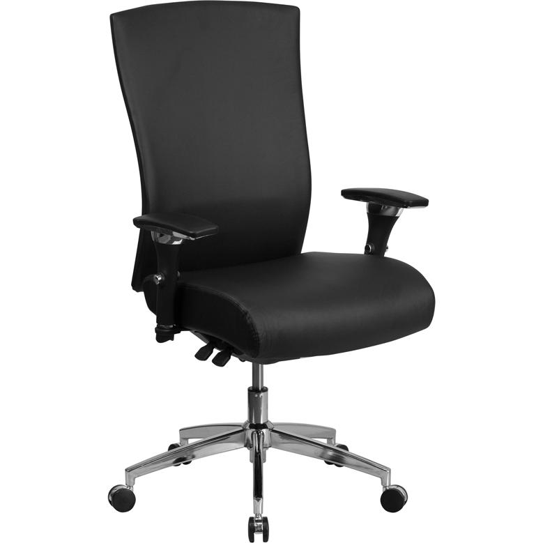 300 lb. Rated Black Multifunction Office Chair with Seat Slider. Picture 1