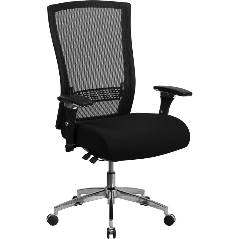 HERCULES Series 24/7 Intensive Use 300 lb. Rated Black Mesh Multifunction Ergonomic Office Chair with Seat Slider. Picture 1