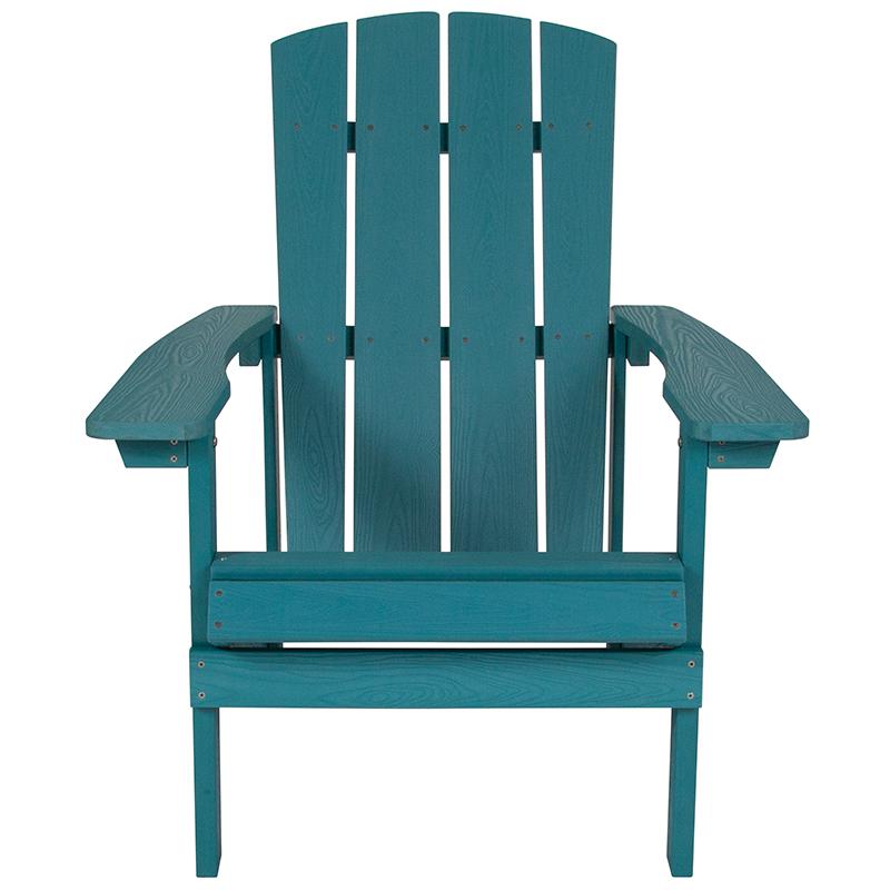 Charlestown All-Weather Adirondack Chair in Sea Foam Faux Wood. Picture 4