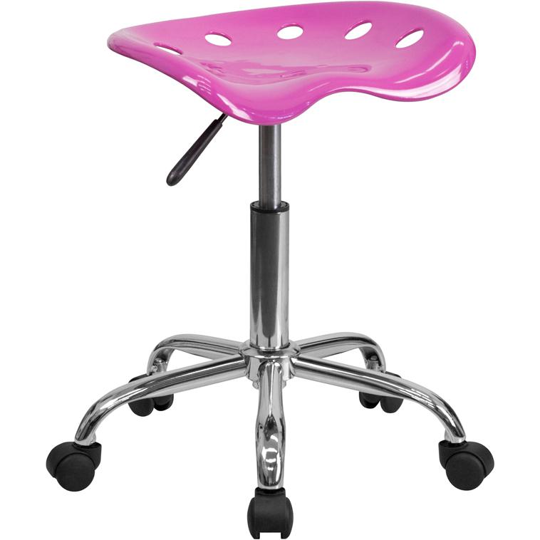 Vibrant Candy Heart Tractor Seat and Chrome Stool. Picture 1