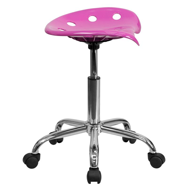 Vibrant Candy Heart Tractor Seat and Chrome Stool. Picture 2