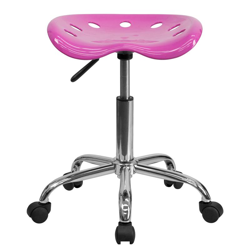 Vibrant Candy Heart Tractor Seat and Chrome Stool. Picture 4