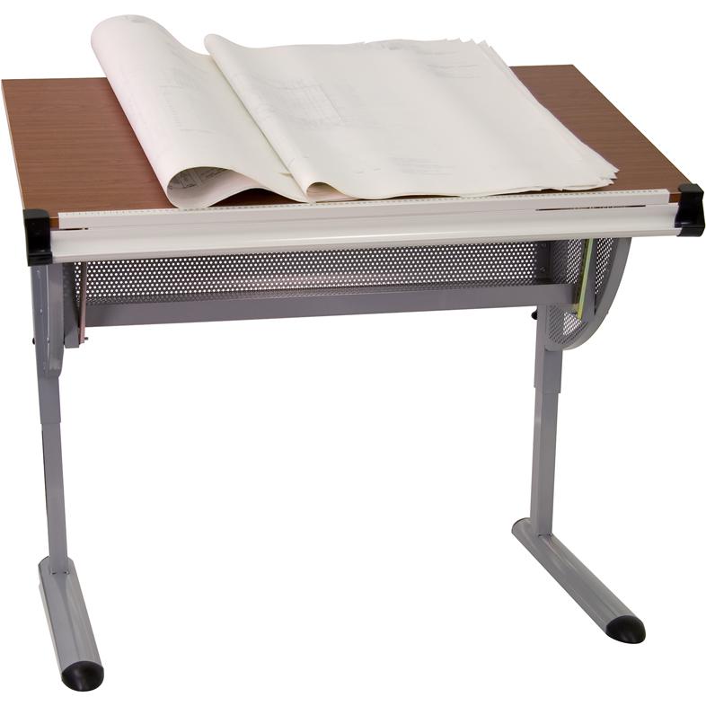 Adjustable Drawing and Drafting Table with Pewter Frame. Picture 1