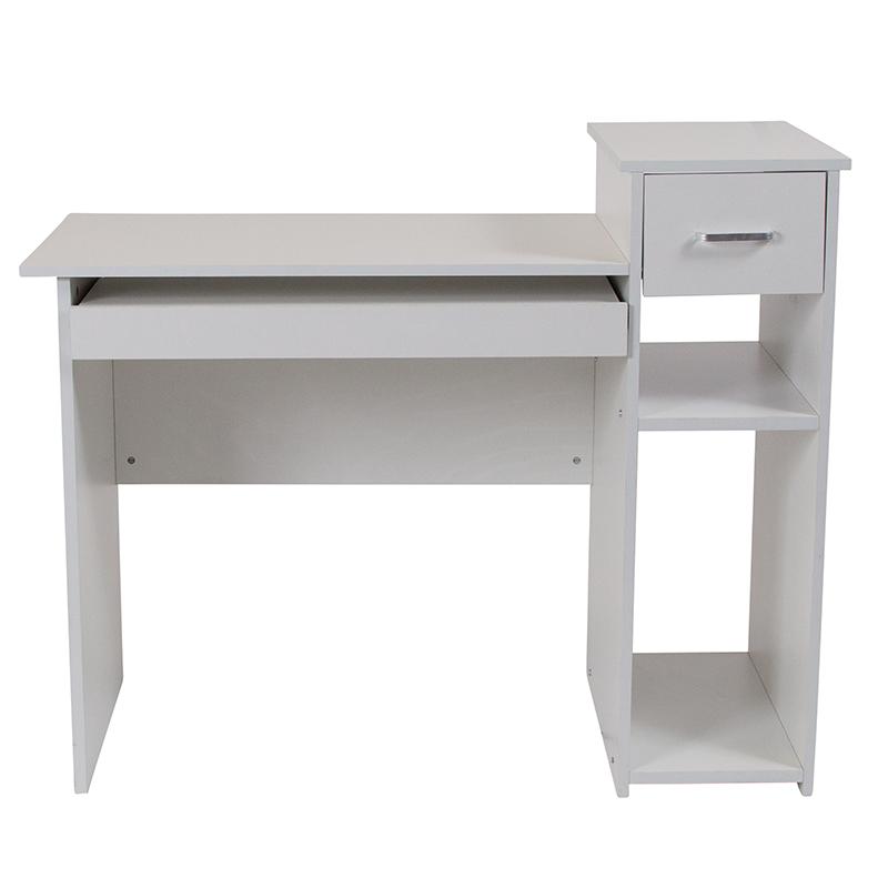 White Computer Desk with Shelves and Drawer. Picture 5