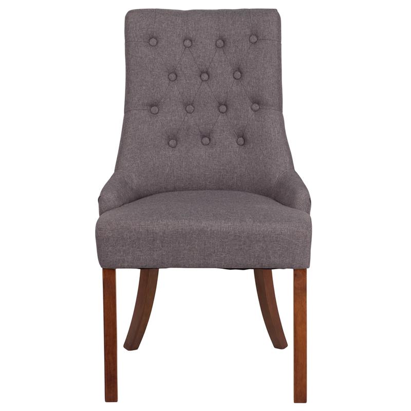 Paddington Gray Fabric Tufted Chair. Picture 4