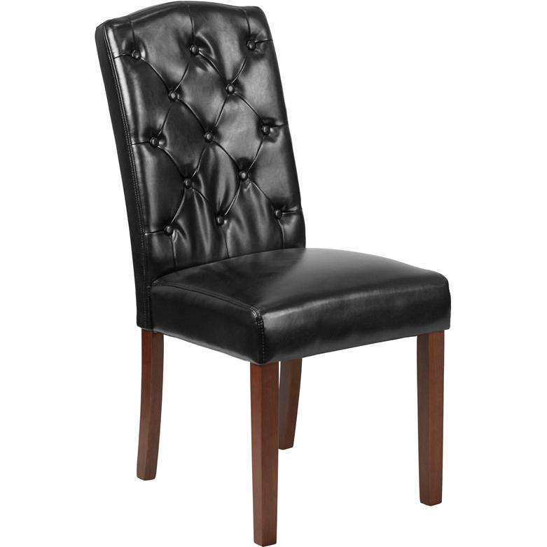 HERCULES Grove Park Series Black LeatherSoft Tufted Parsons Chair. The main picture.