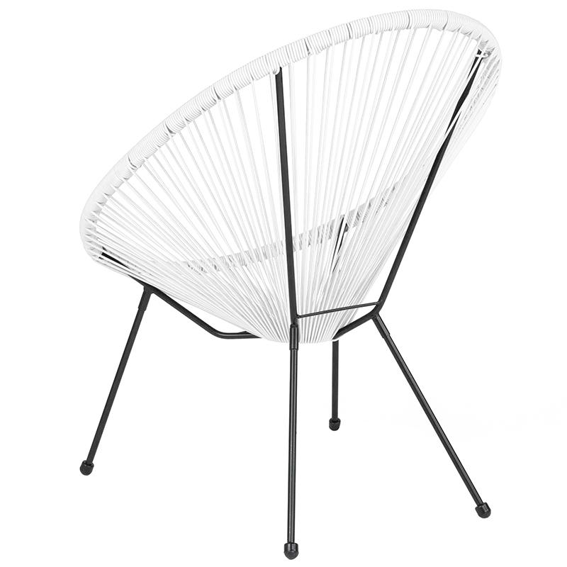 Oval Comfort Take Ten White Papasan Lounge Chair. Picture 3