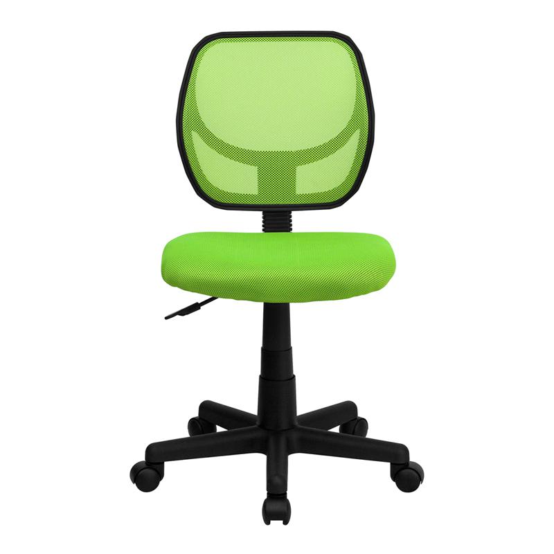 Low Back Green Mesh Swivel Task Office Chair. Picture 4