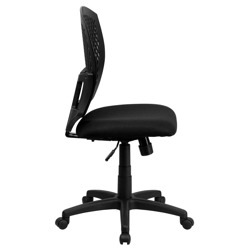 Mid-Back Designer Back Swivel Task Office Chair with Fabric Seat. Picture 2