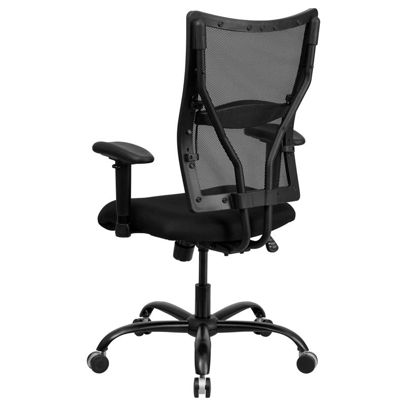 HERCULES Series Big & Tall 400 lb. Rated Black Mesh Executive Swivel Ergonomic Office Chair with Adjustable Arms. Picture 3