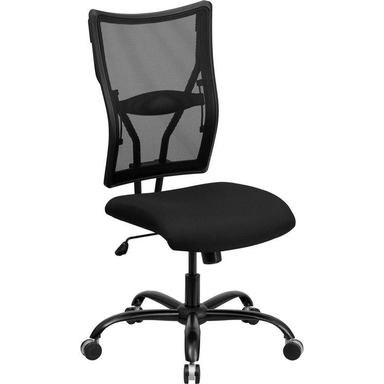 Big & Tall 400 lb. Rated Black Mesh Executive Swivel Ergonomic Office Chair. Picture 1