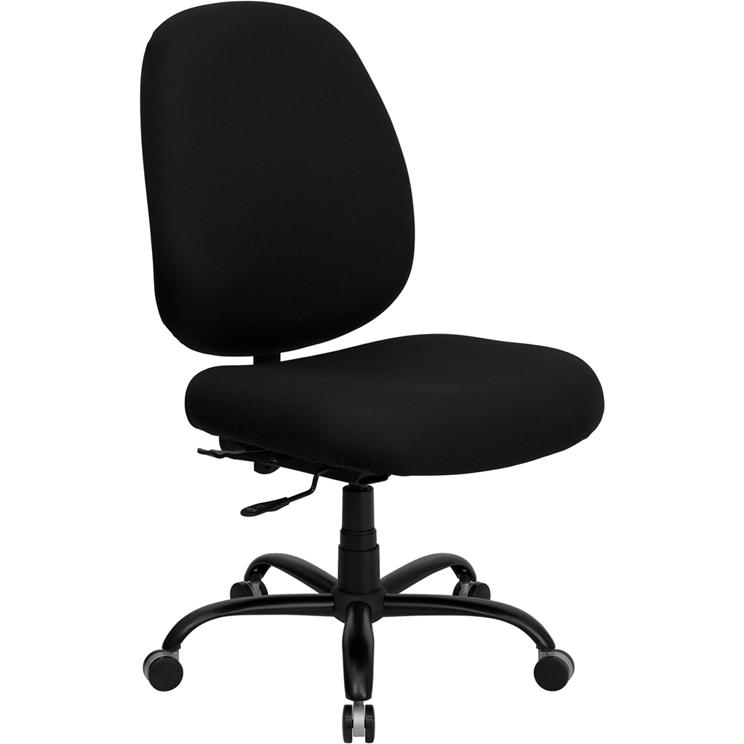 HERCULES Series Big & Tall 400 lb. Rated Black Fabric Executive Swivel Ergonomic Office Chair with Adjustable Back. Picture 1
