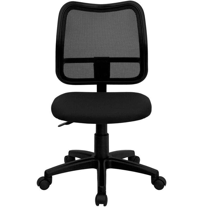 Mid-Back Black Mesh Swivel Task Office Chair. Picture 4