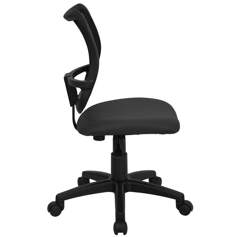 Mid-Back Gray Mesh Swivel Task Office Chair. Picture 2