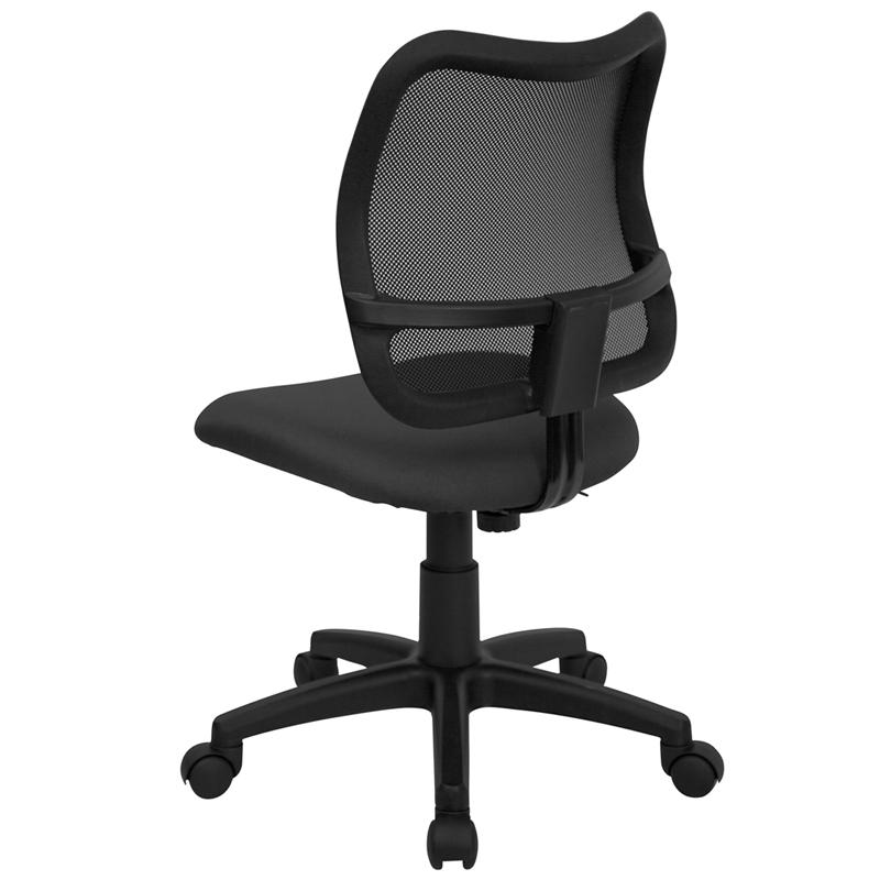 Mid-Back Gray Mesh Swivel Task Office Chair. Picture 3