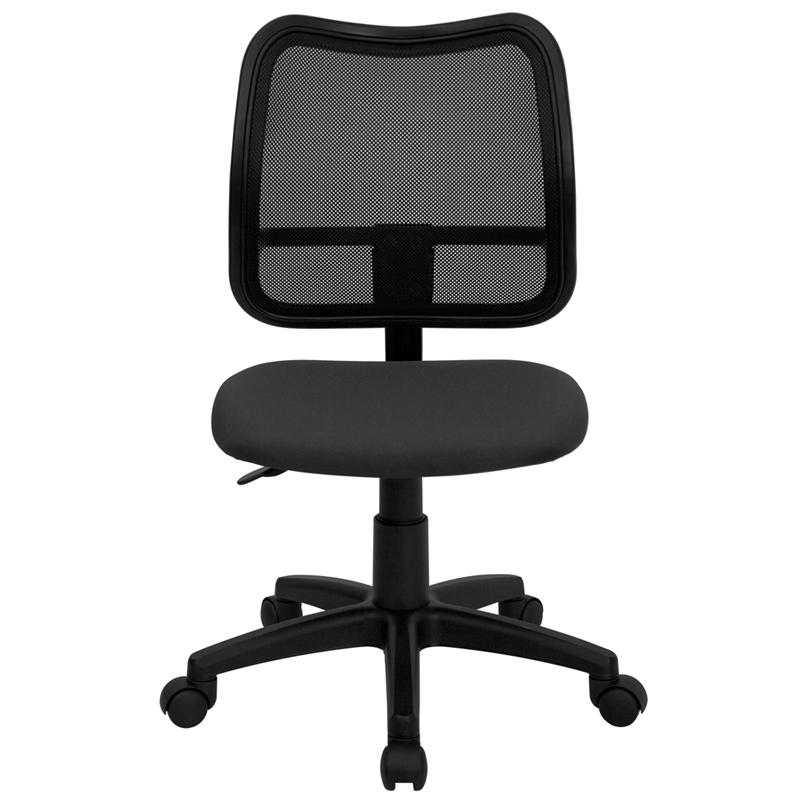 Mid-Back Gray Mesh Swivel Task Office Chair. Picture 4