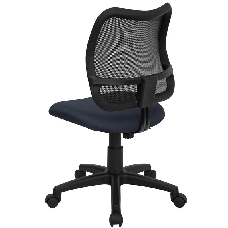 Mid-Back Navy Blue Mesh Swivel Task Office Chair. Picture 3